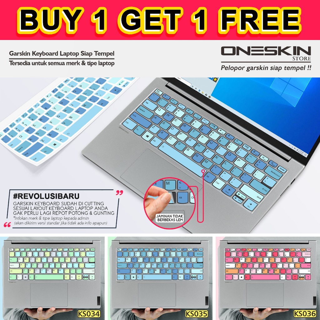 Garskin Stiker Sticker keyboard laptop Dell gambar custom katalog 35
