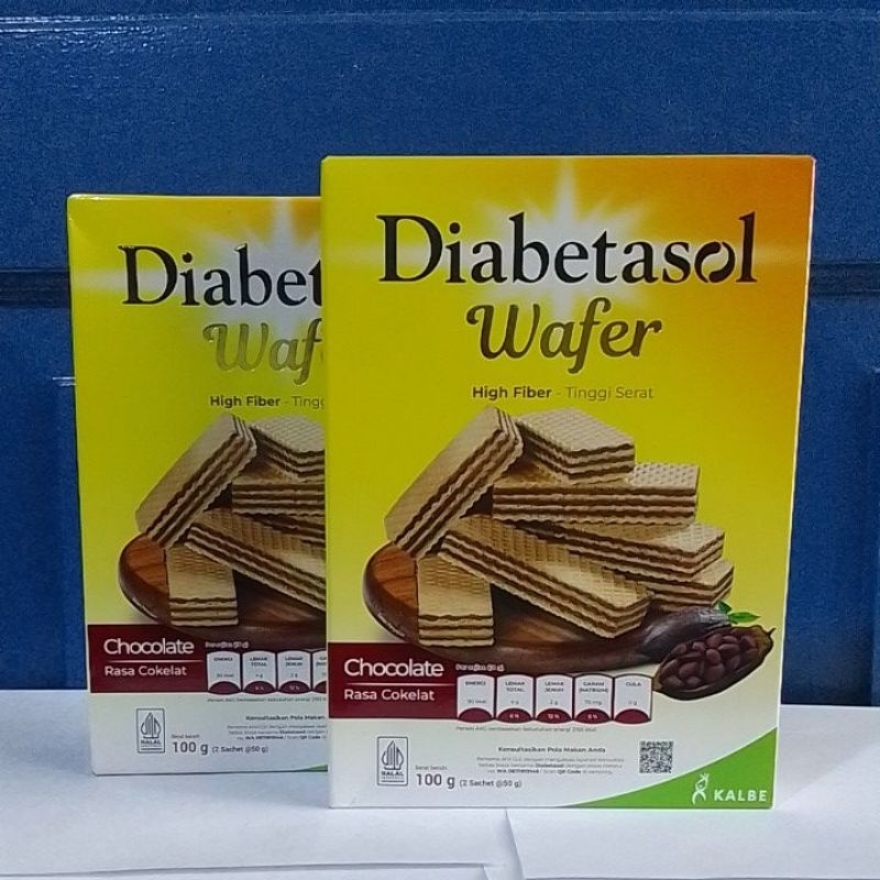 

Wafer diabetasol high fiber rasa coklat 100 gr