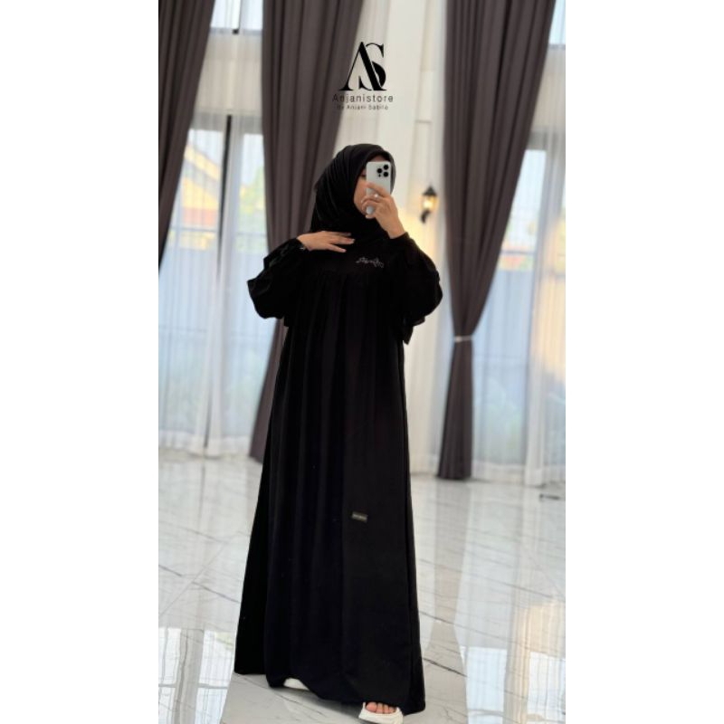 gamis ORI Anjani store/hitam polos