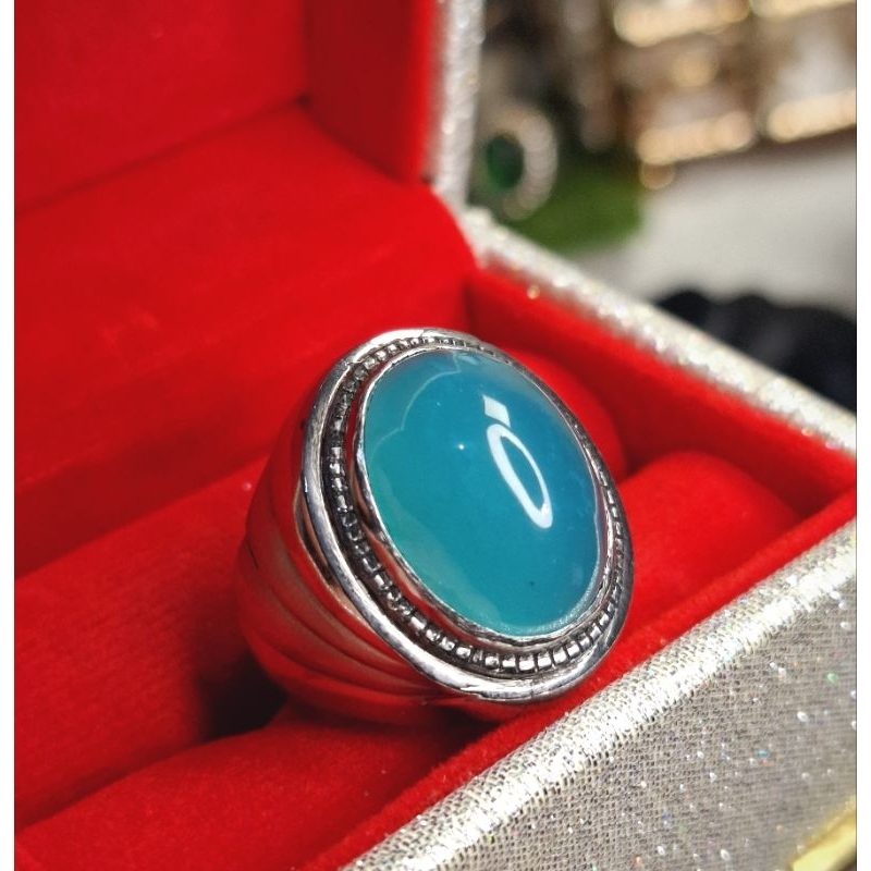 Cincin Batu Bacan Palamea Crystal Ring Monel Super