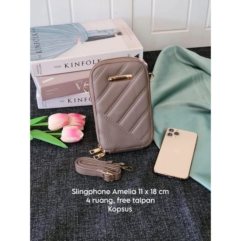 Slingphone Bordir Amelia slingbag mini Tas Selempang HP Wanita Cantik