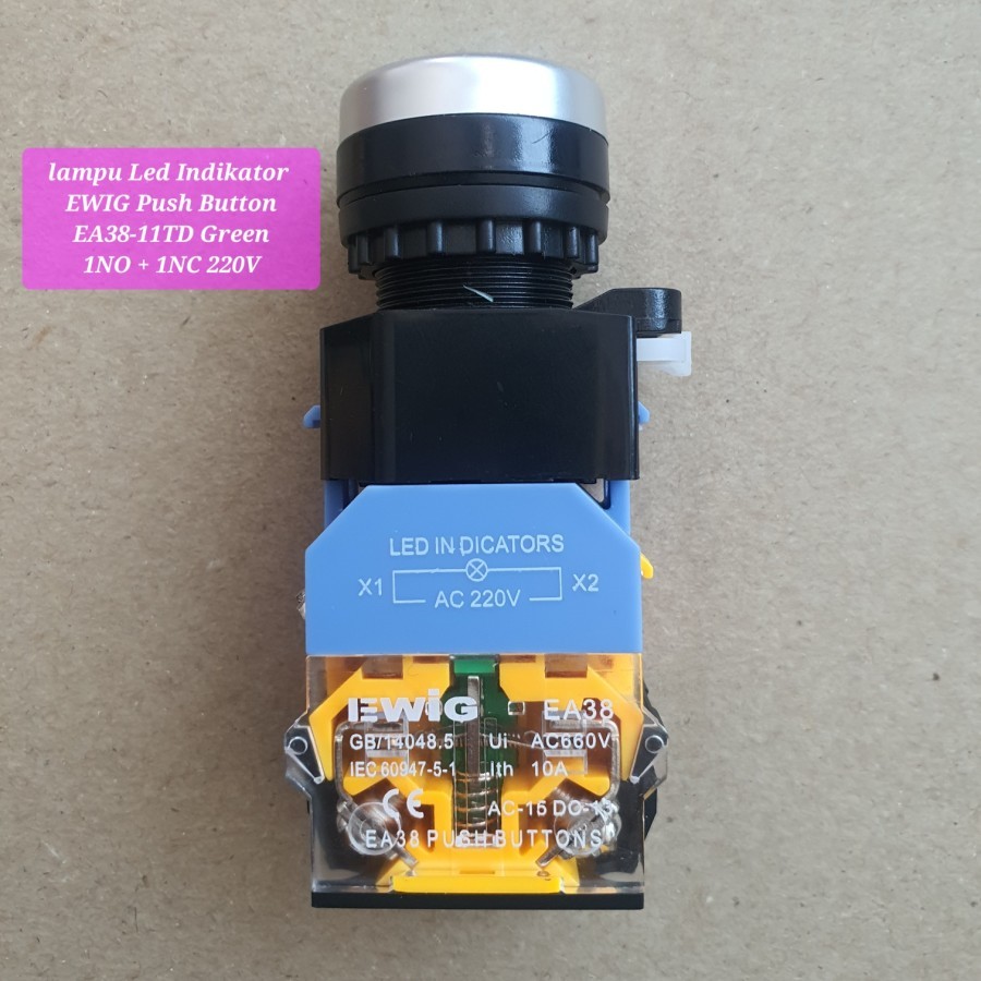 lampu Led Indikator Push Button EA38-11TD