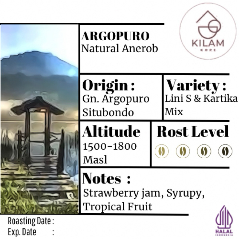 

BIJI KOPI ARABIKA ARGOPURO NATURAL ANAEROB (filter Beans) BIJI DAN BUBUK KOPI FRESH ROAST