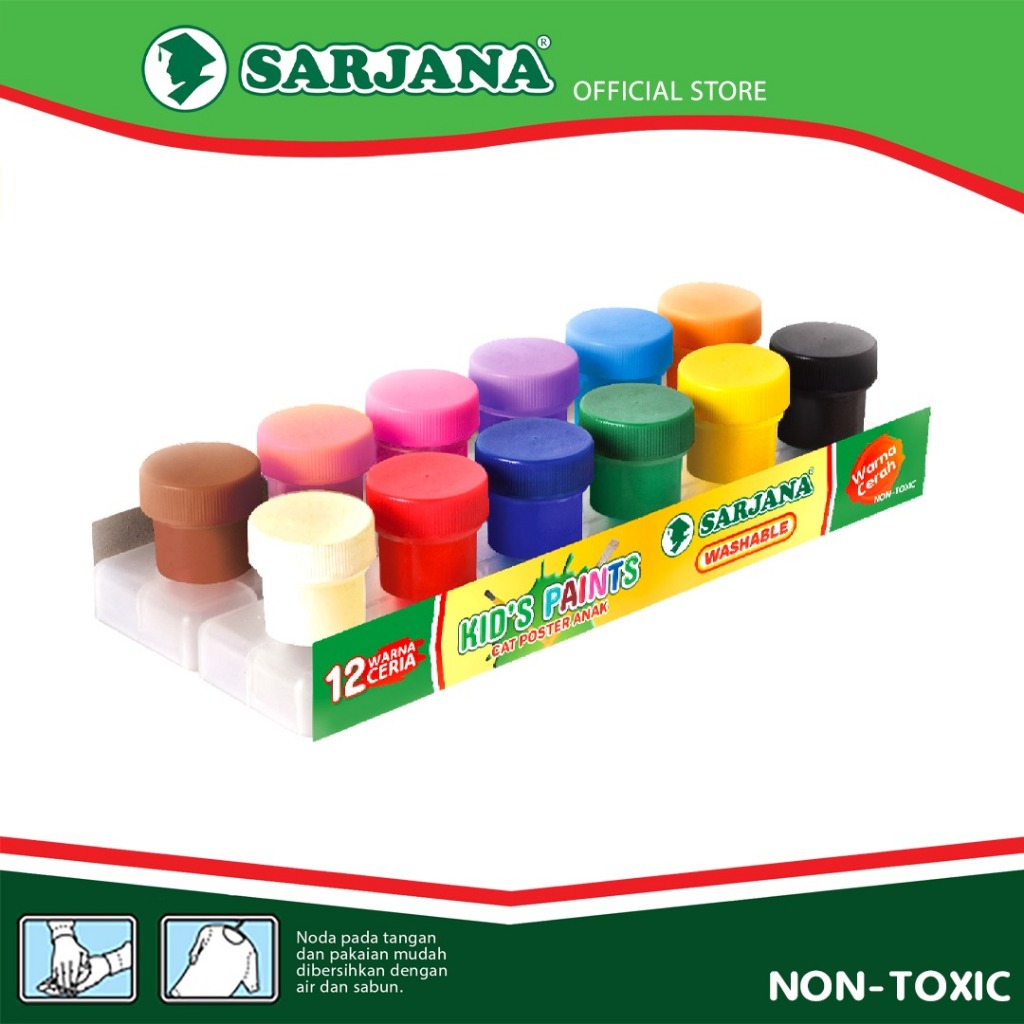 

Cat Poster Anak / Kid's Paint 12 Warna Cerah
