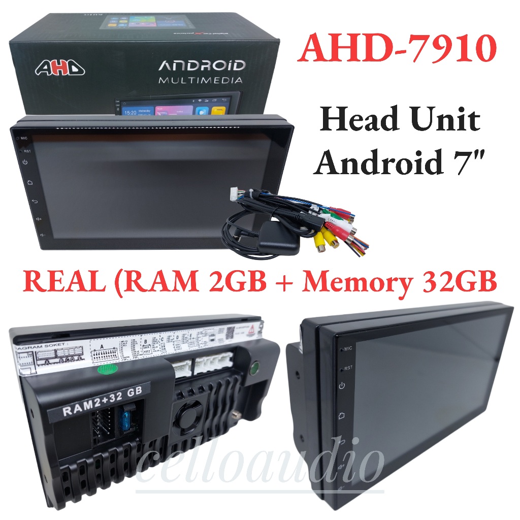Head Unit Double Din Android 7" AHD-7910 RAM 2GB + 32GB 7 Inch AHD 7910