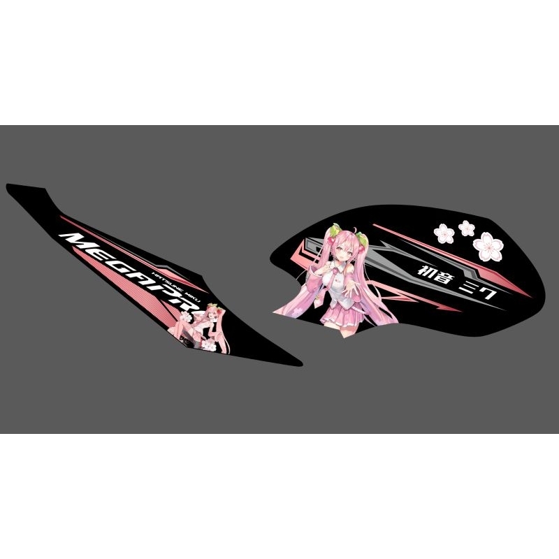 STRIPING STICKER TRANSPARAN MEGA PRO 2002 DESIGN ANIME ELAINA CUSTOM