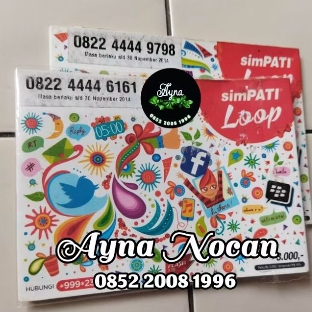 (Promo COD) Nomor Cantik SIMPATI Loop Batik 4G | Nocan Simpati Jadul 4444 6161