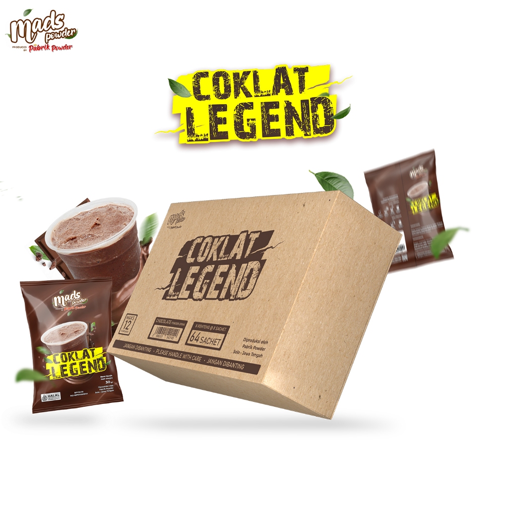 

Powder Minuman Coklat Legend, 1 Kardus isi 64 sachet