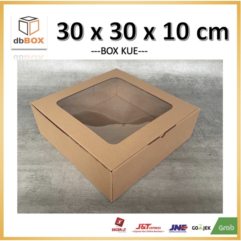 

BOX MIKA 30x30x10 cm kardus die cut, untuk kue hampers gift box MIKA box kue- easy usage