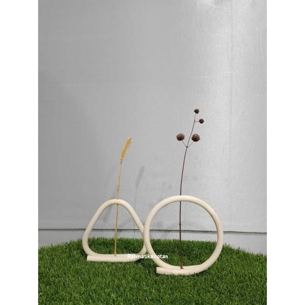 Pot bunga mini rotan/pot bunga unik/vas bunga mini rotan