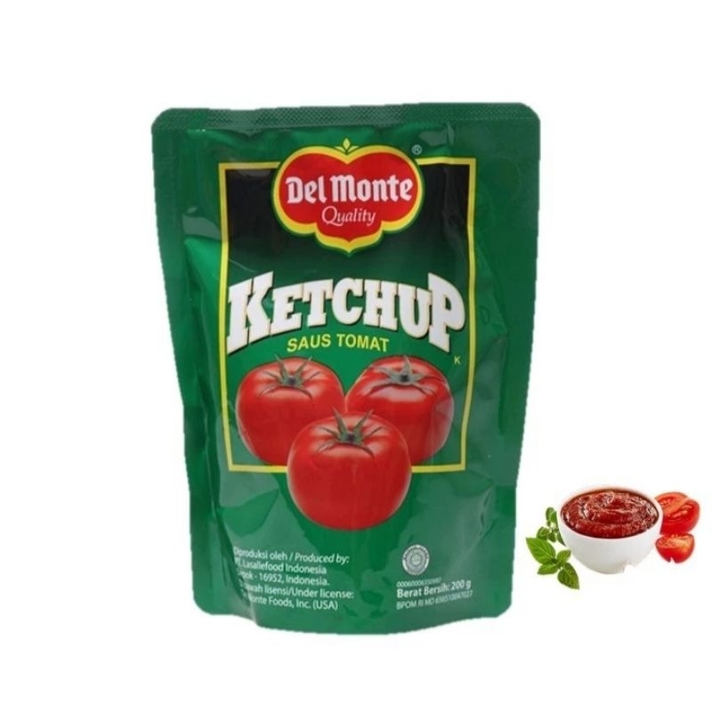 

Del Monte Tomato Ketchup Standing Pouch / Saus Tomat | Berat Bersih 200 gr