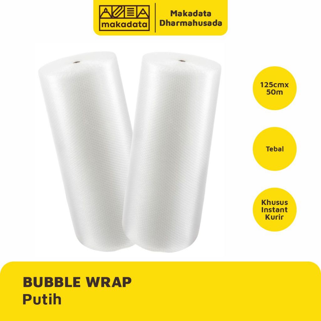 

BUBBLE WRAP PUTIH/BENING UKURAN 125CM X 50M (1 ROLL)