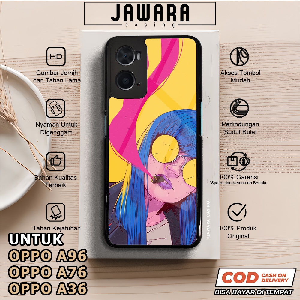 Case Oppo A76 A96 A36 Casing Oppo A76 A96 A36 [GIRL] Premium Case Glossy Case Hp Oppo Jawara Casing 