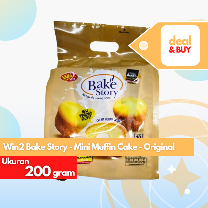 

Win2 Bake Story Mini Muffin Cake Original Flavoured with Cream Filling 200g