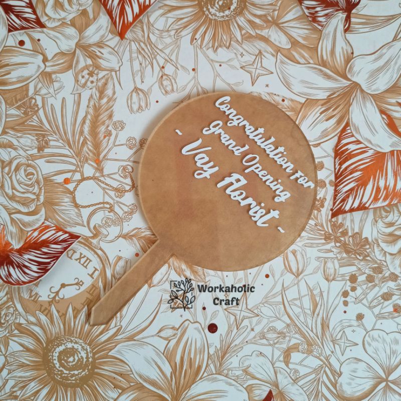

Topper Akrilik Bening Kosongan Costum Stiker Gift Bahan Hiasan Kado