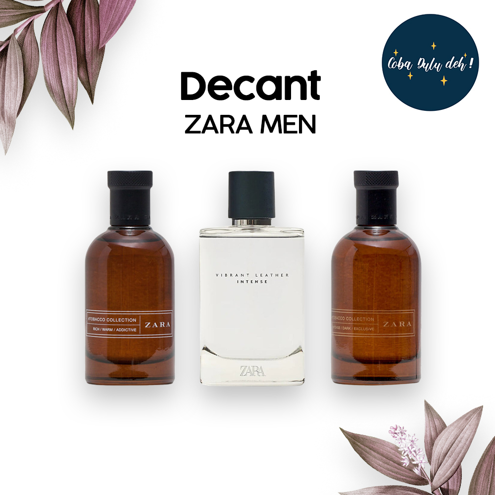 Decant Parfum Original Zara Tobacc* Collection Intense Dark Exclusive / Tobacc* Collection Rich Warm