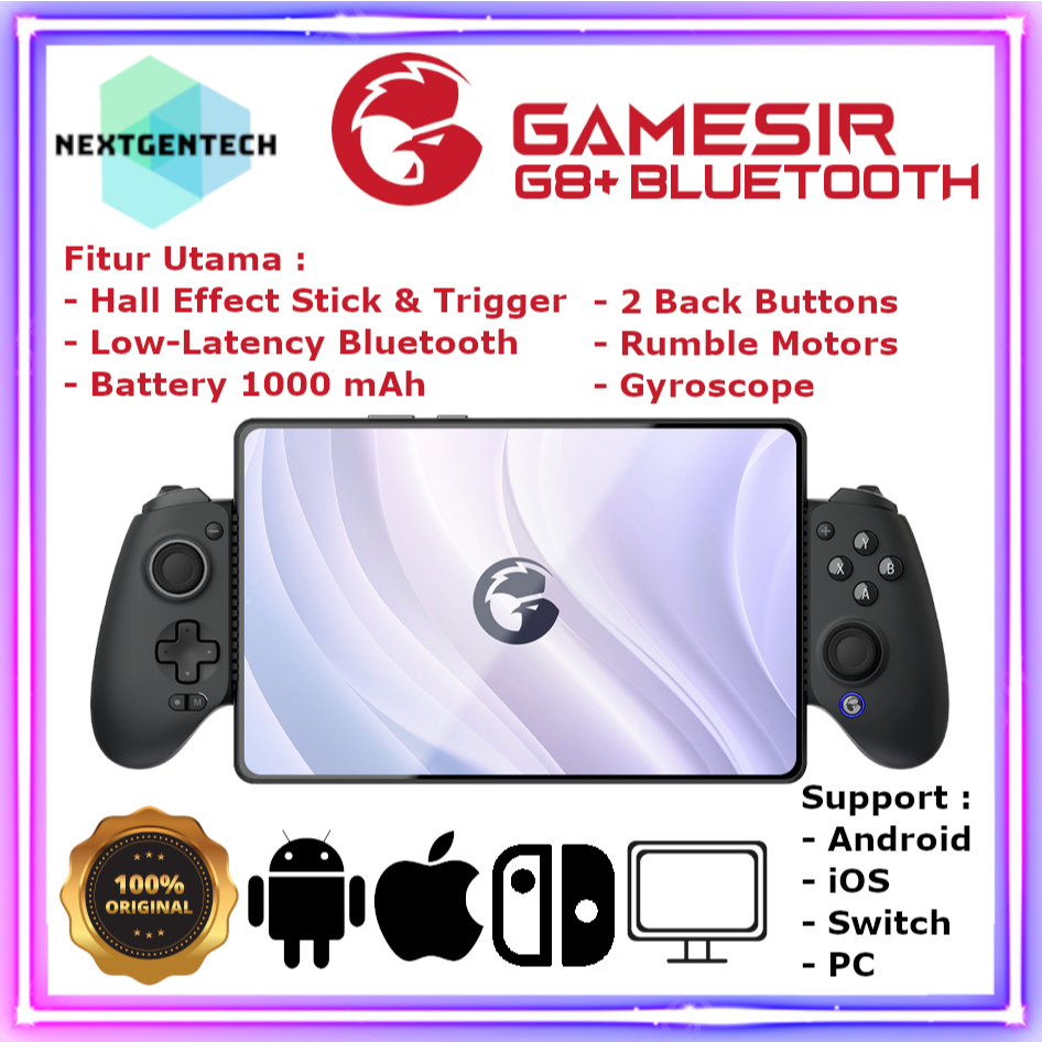 Gamesir G8 Plus Bluetooth Wireless Controller Hall Effect Gamepad Mobile Gaming G8+