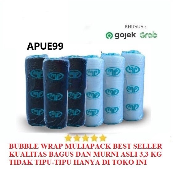 

BUBBLE WRAP MULIAPACK 3,3 KG ASLI UKURAN 125 CM X 50 M TEBAL TERMURAH