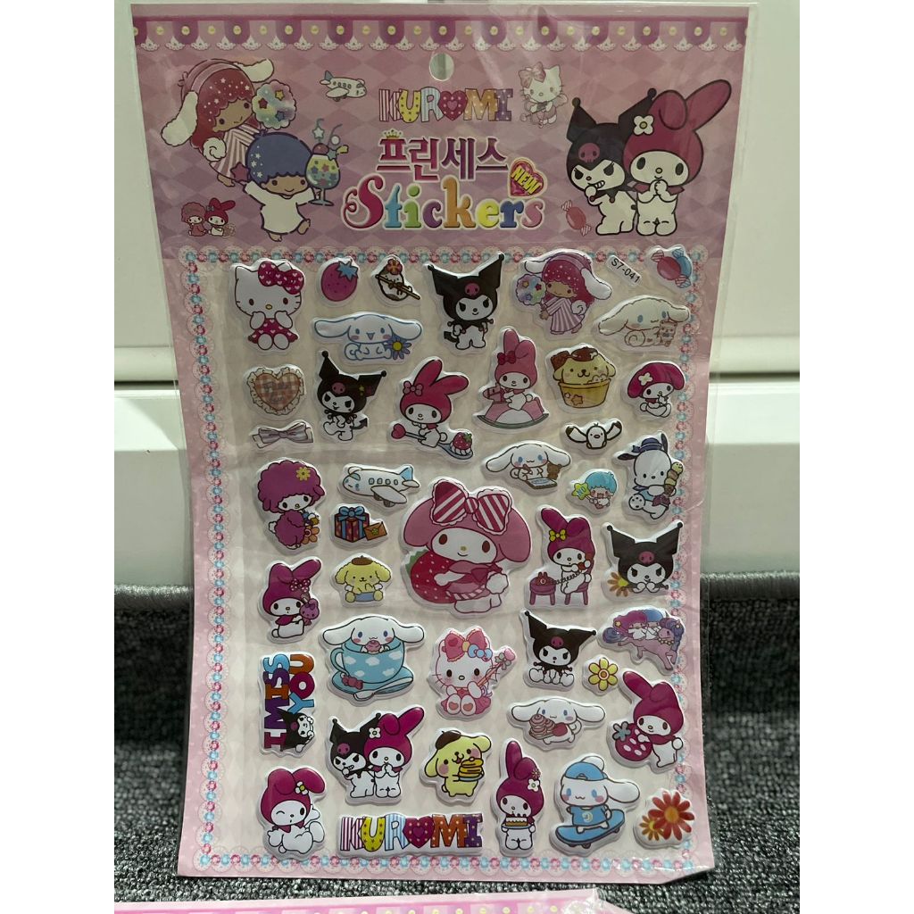 

Stiker Timbul Sanrio 3D/ Stiker Karakter Saneio Lucu / Stiker Mainan Anak Tempel Perempuan
