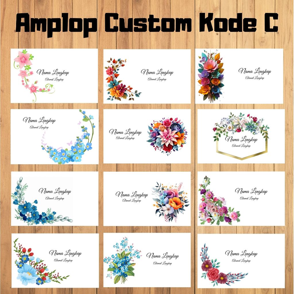 

100 pcs AMPLOP CUSTOM - AMPLOP KONDANGAN KODE C