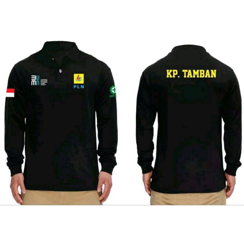 KAOS KERAH MODEL POLO-PLN BUMN-BAJU TANGAN PANJANG