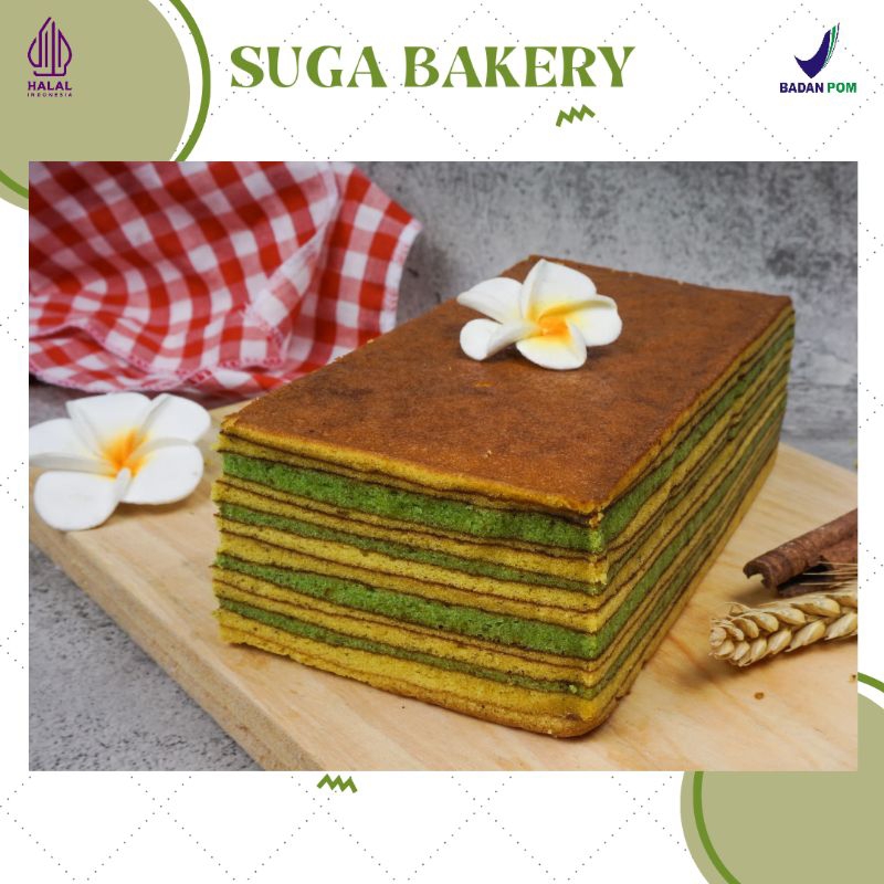 

Kue bolu Lapis Legit Pandan 17x17 Enak Manis Legit Lembut Harum Kue Lebaran Acara