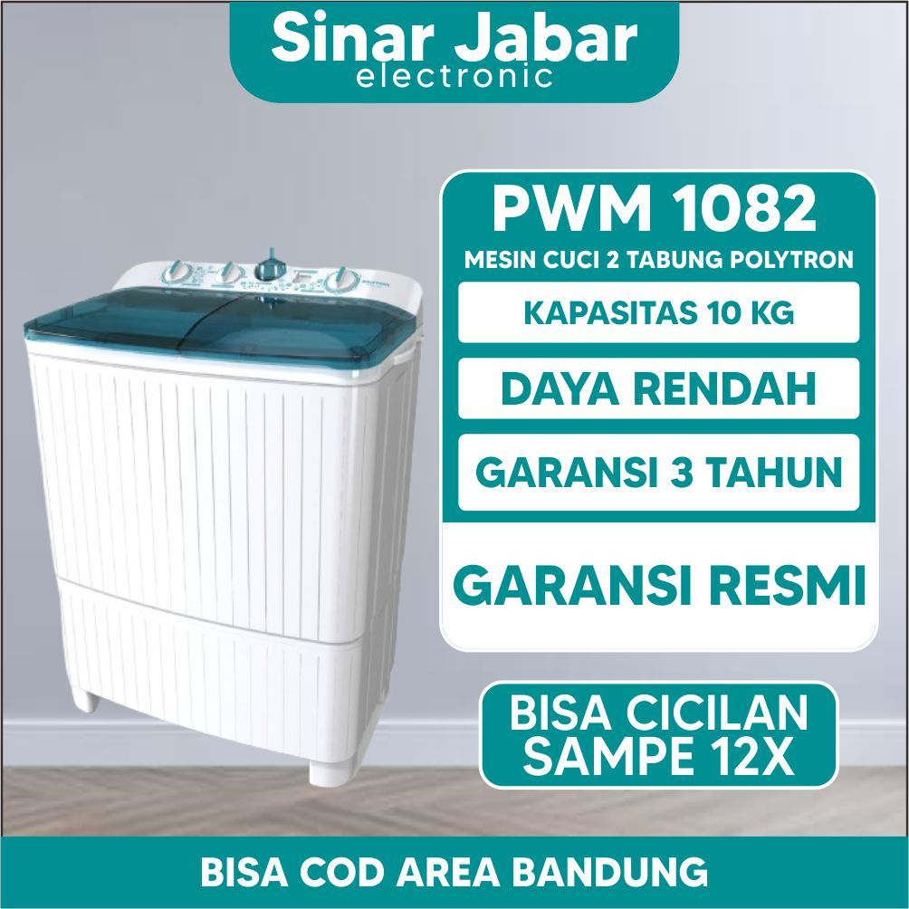 mesin cuci Polytron 10 kg pwm 1082