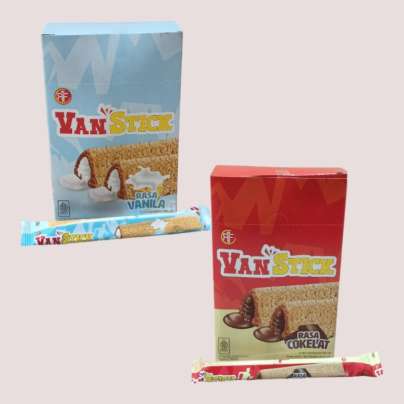 

VAN STICK Snack Gandum Isian Coklat Vanila 12gr [20 pcs/box]