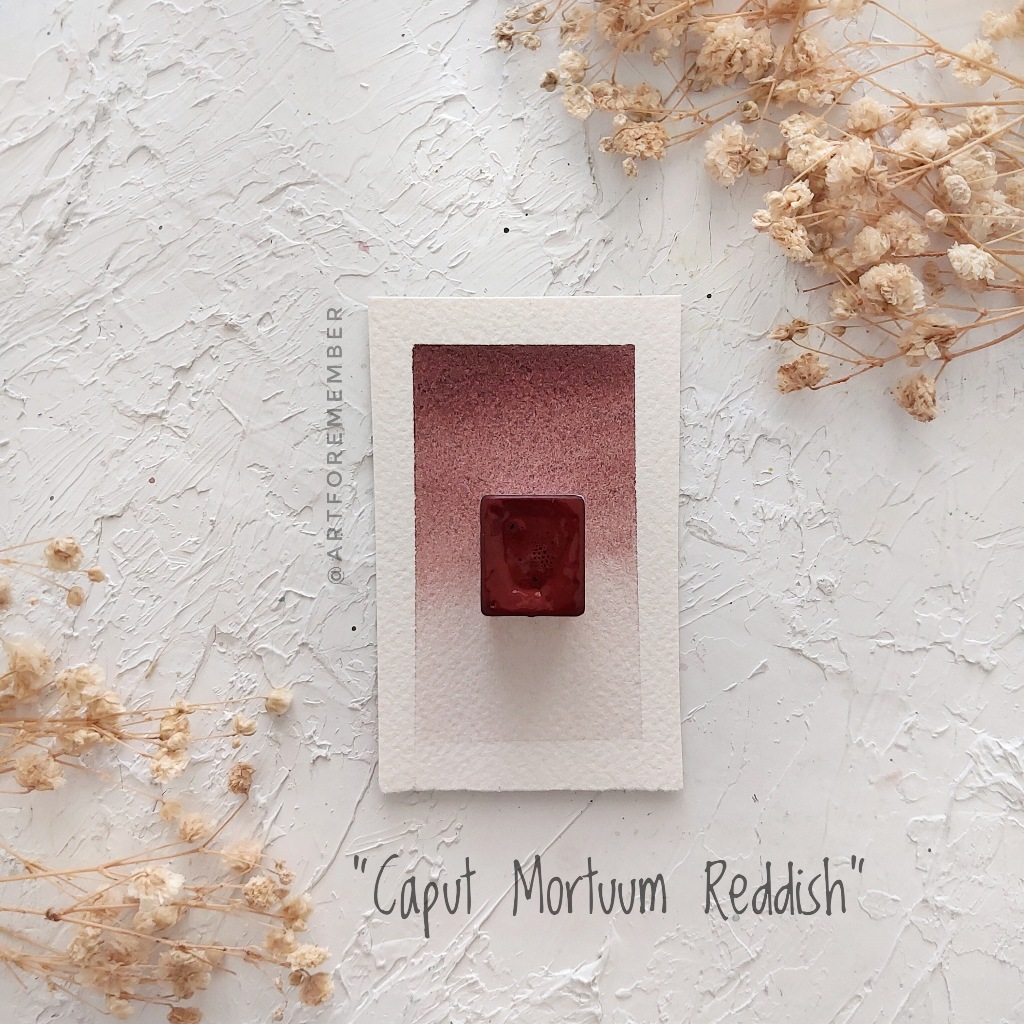 

Caput Mortuum Reddish", Individual pan, Handmade Watercolor by artforemember