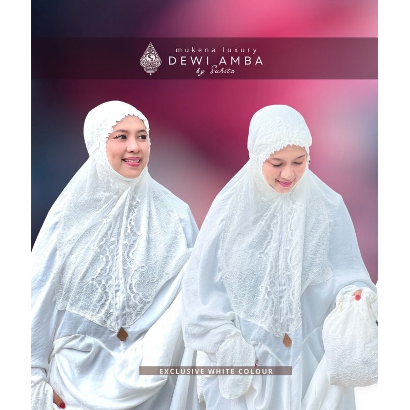 Mukena Terusan Polos Brokat Dewi Amba by Suhita