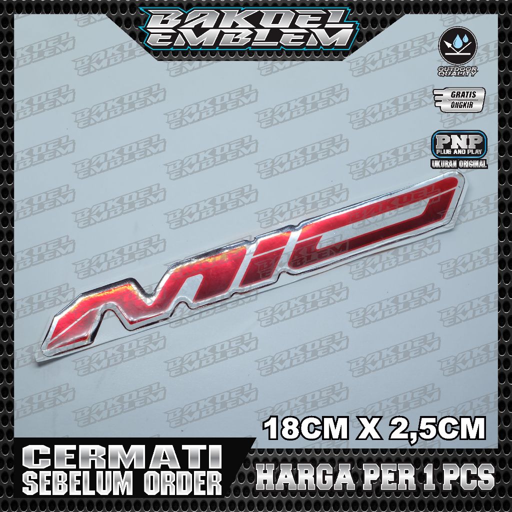 emblem timbul yamaha mio / stiker timbul mio / emblem yamaha mio smile / emblem timbul mio warna / e