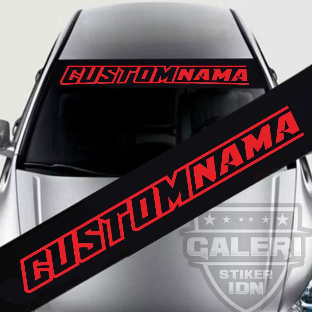 GROSIR STIKER KACA DEPAN MOBIL STIKER BANNER MOBIL STIKER CUSTOM TULISAN KACA DEPAN MOBIL