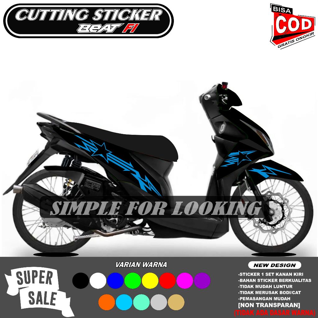 CUTTING STICKER BEAT FI TERBARU