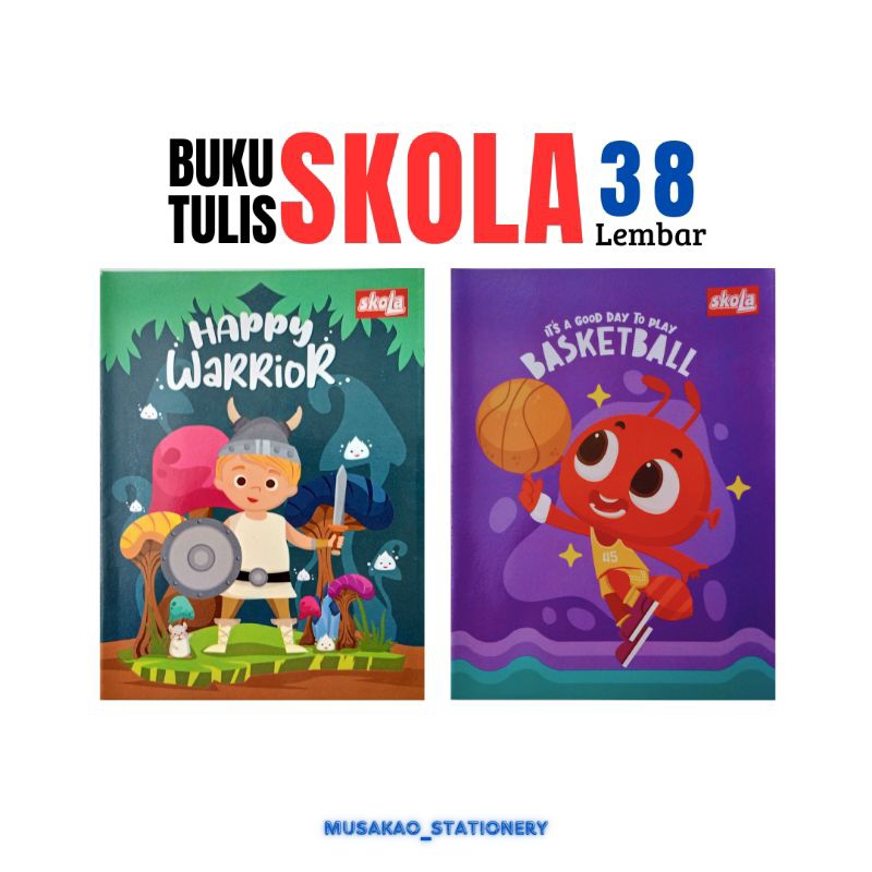 

Buku Tulis SKOLA 38 Lembar / 1 Pak Buku Tulis SKOLA by SIDU / Buku Tulis SKOLA 1 Pack isi 10 Buku