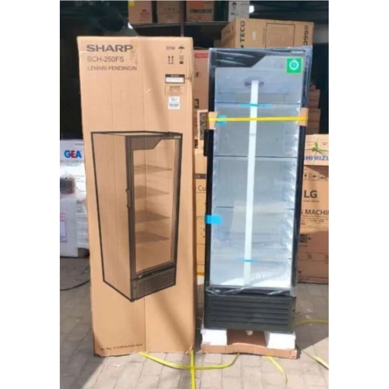 (Khusus Wilayah Kota Palembang)SHOWCASE 1 PINTU SHARP 250 LITER DISPLAY COOLER SCH-250FS, Showcase 4
