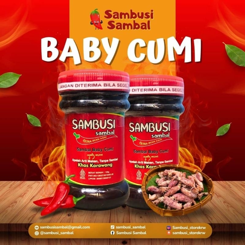 

Sambusi Sambal Baby Cumi 150 gram