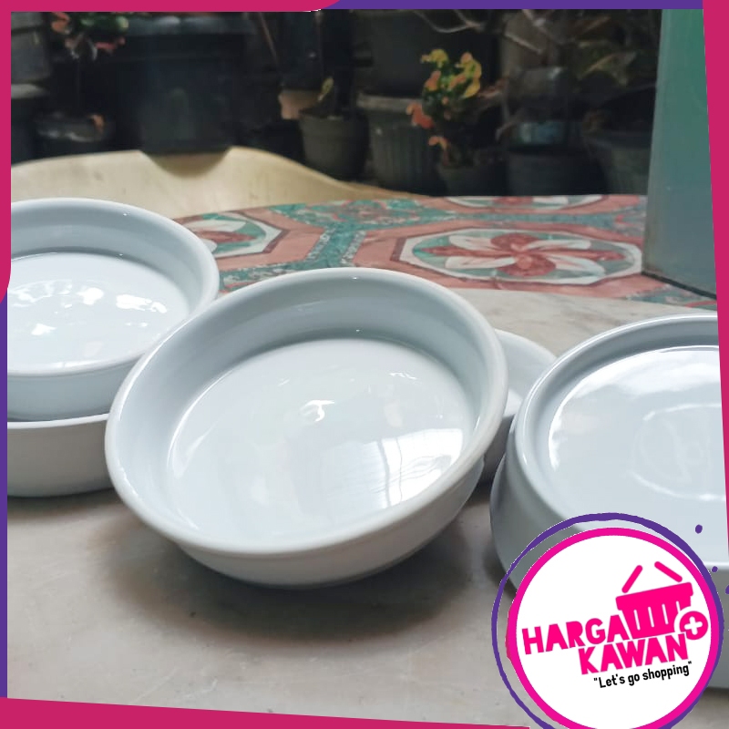 Pisin Piring Kecil Putih Bahan Keramik Piring kecil serbaguna Diameter 12,5 cm