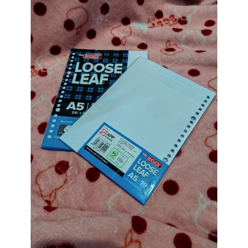 

Loose Leaf isi binder Big Boss A5 isi 50 Sheets plain/polos