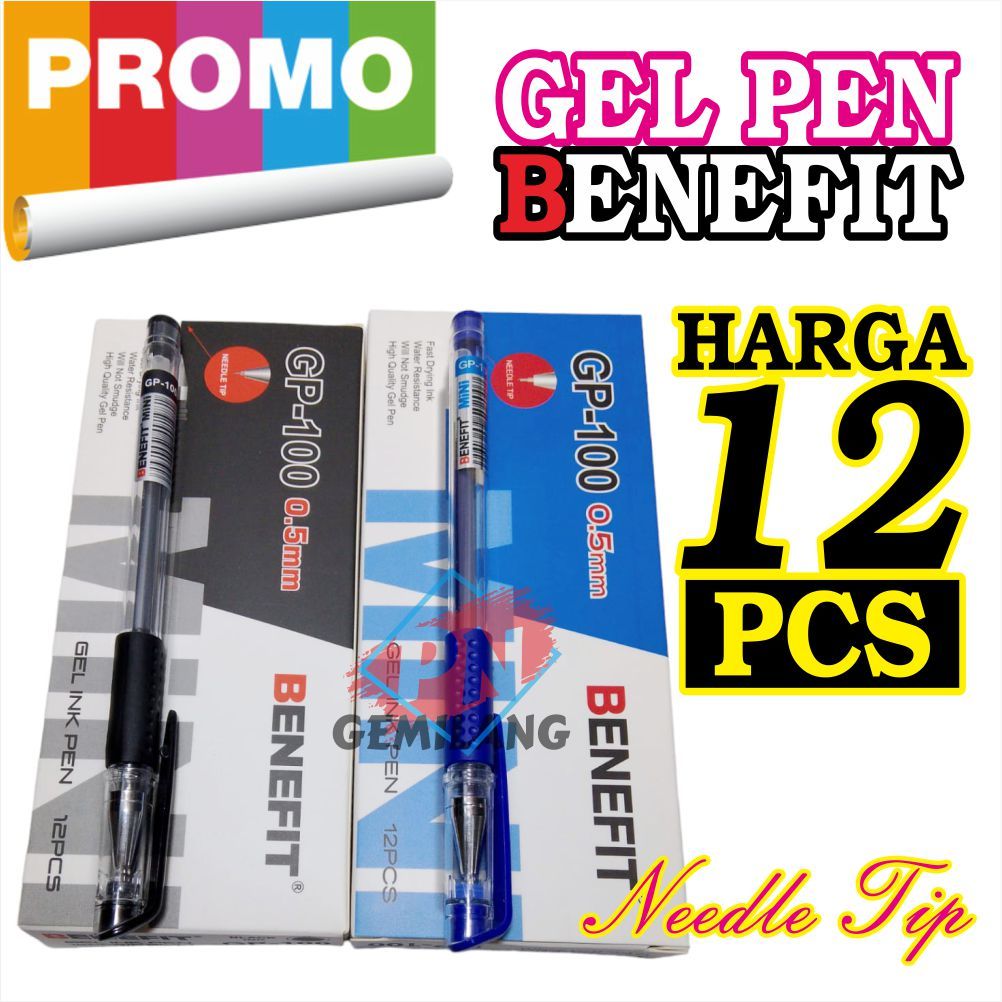 

HARGA MURAH BANGET PENA JEL, GEL PEN PULPEN Gel Pen BENEFIT 0.5mm GP 100