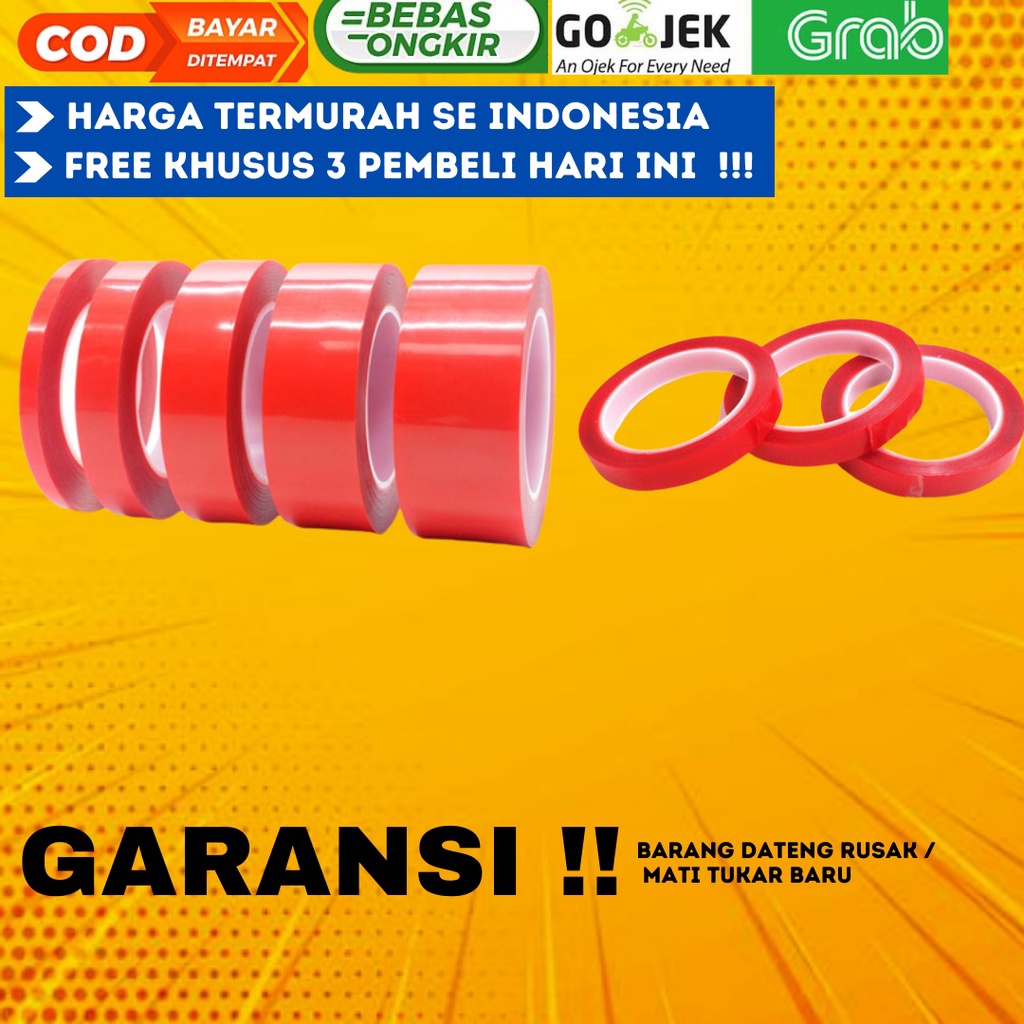 

READY STCOK Double Tape 3m Super Lengket Warna Bening Ukuran 5mm