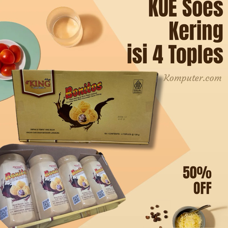 

KUE SOES ISI 4 TOPLES DKING COKELAT LUMER 120GRAM Pertoples