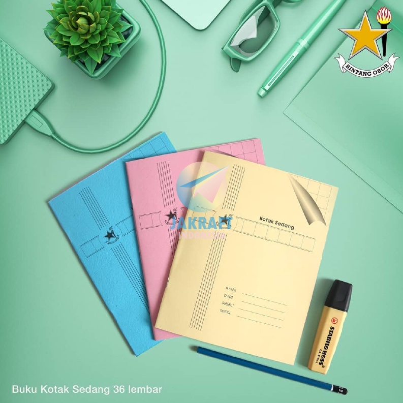 

PRAKTIS 1 Pcs Buku Tulis Kotak Sedang BINTANG OBOR isi 38 lembar Belajar Menulis Mandarin Jepang Korea