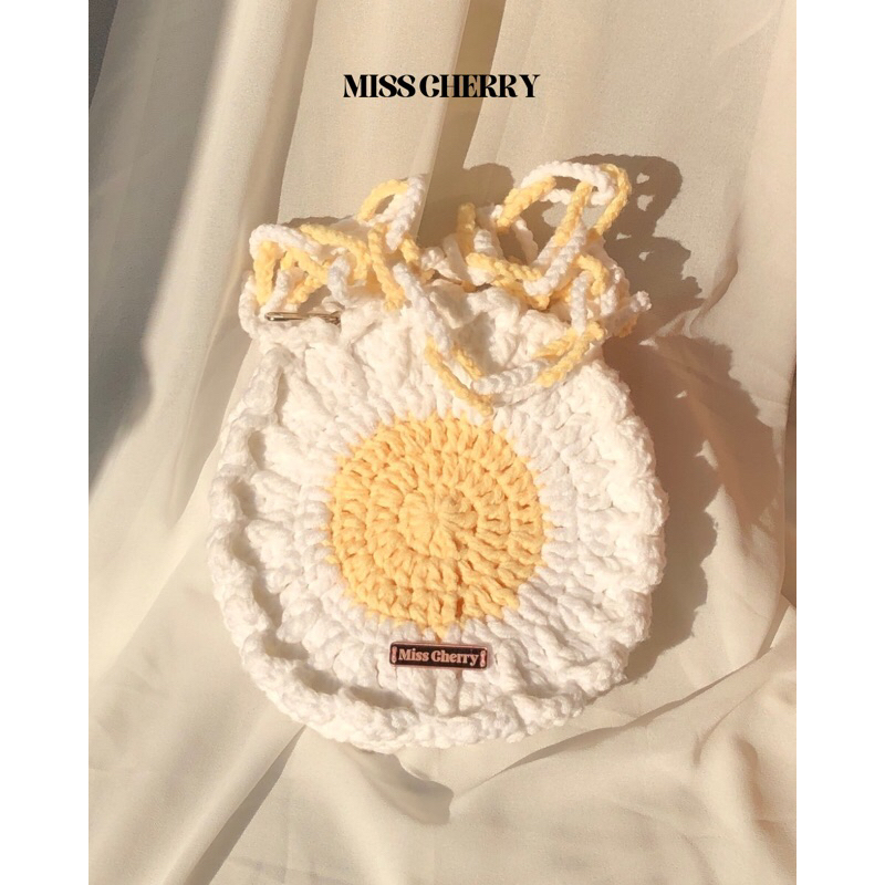 Daisy Bag crochet // Tas Rajut Bentuk Bunga Daisy