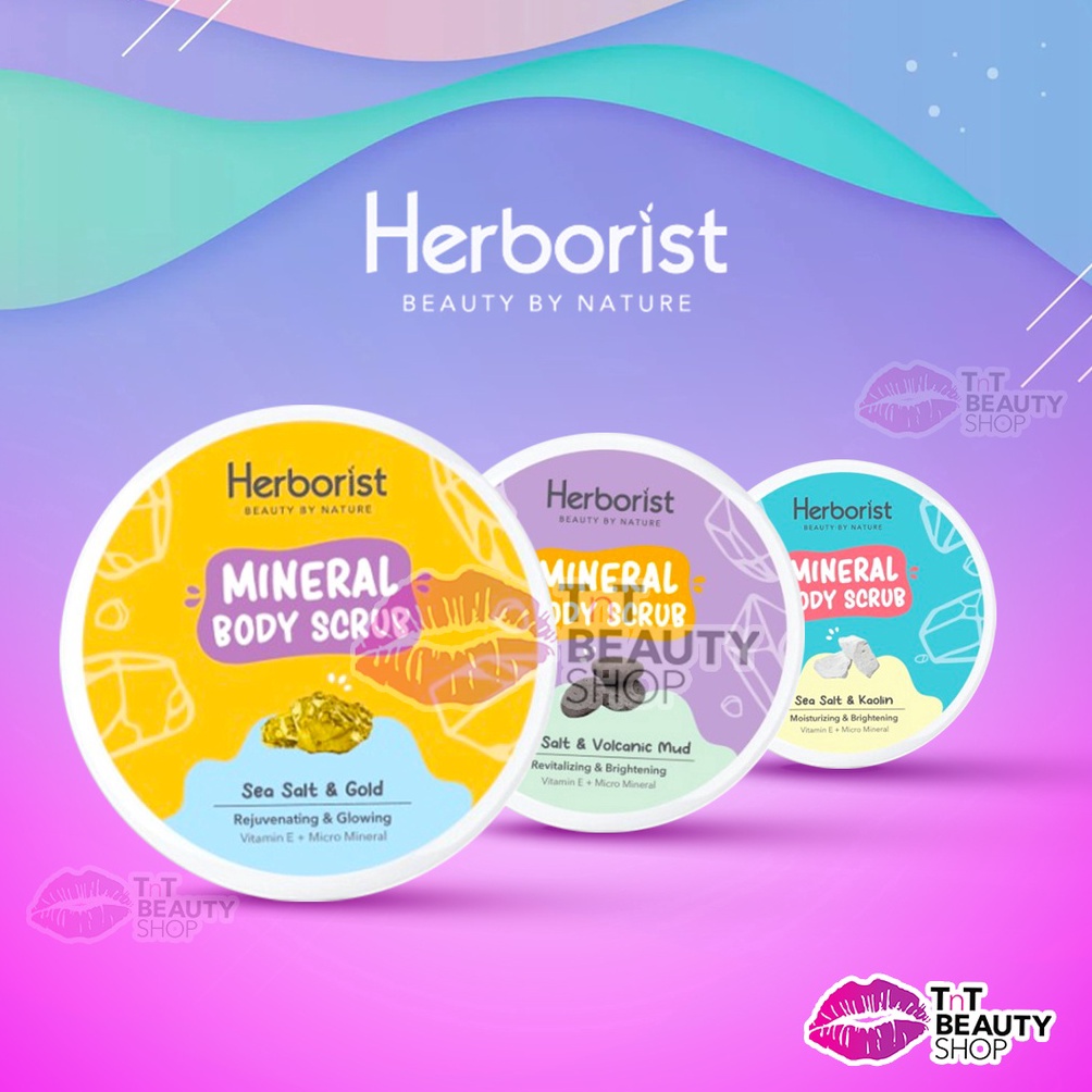 SIAP KIRIM GAN Herborist Mineral Body Scrub 2gr  Sea Salt  Kaolin  Sea Salt  Volcanic Mud  Sea Salt 