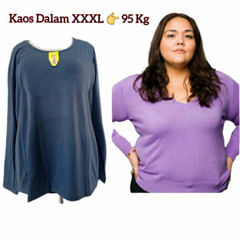 Manset Polos Jumbo Kaos XXXL | Dalaman Kaos Manset Jumbo | Baju Kaos Jumbo XXXL | Baju Dalaman Besar