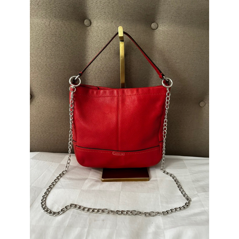 coc vintage small  leathershoulder bag auth