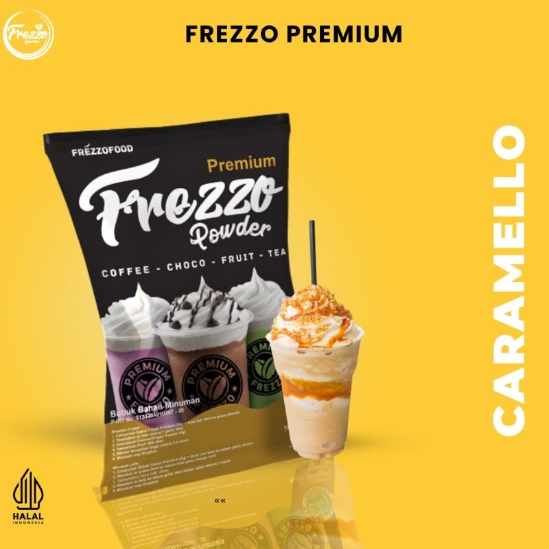 

Bubuk Minuman Rasa Caramello Premium Frezzo 1kg/ Minuman Murah dan Enak Frezzo Premium