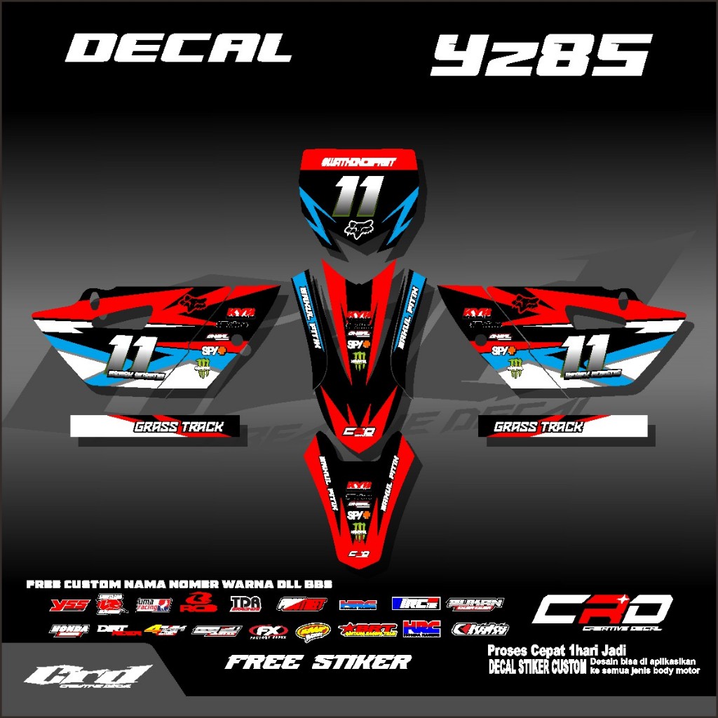 STIKER YZ85 OLD / NEW DECAL YZ 85 NEW BEBEK STANDAR DECAL STIKER YZ 85 DECAL STICKER YZ 85 NEW