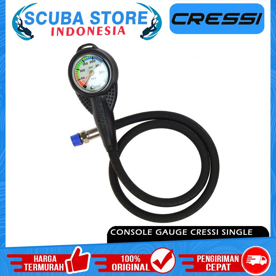 Mini Console SPG Cressi High Pressure HP Gauge Single Alat Ukur Tekanan Isi Tabung Tank Selam Scuba 