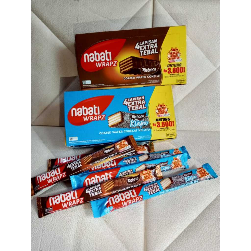 

SS -1 Pack 10 Pcs Nabati Wafer Salut Coklat Kelapa / Nabati Wafer Salut Cokelat Kelapa